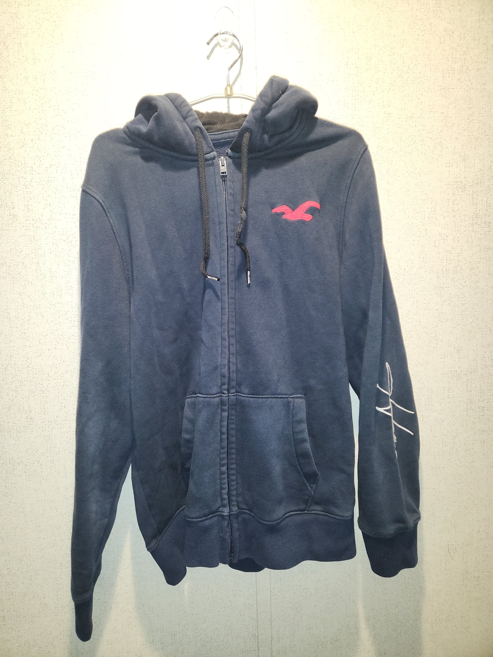 Hollister Navy Zip-Up Hoodie